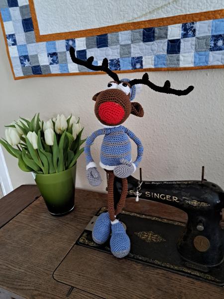 Rentier Rudolf - Häkelfigur